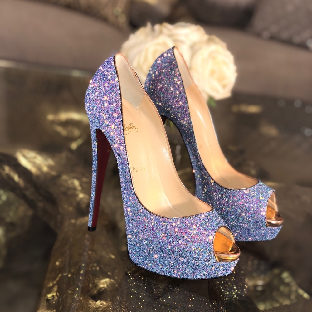 NEW-Lady peep 150 glitter dragonfly/spec toe